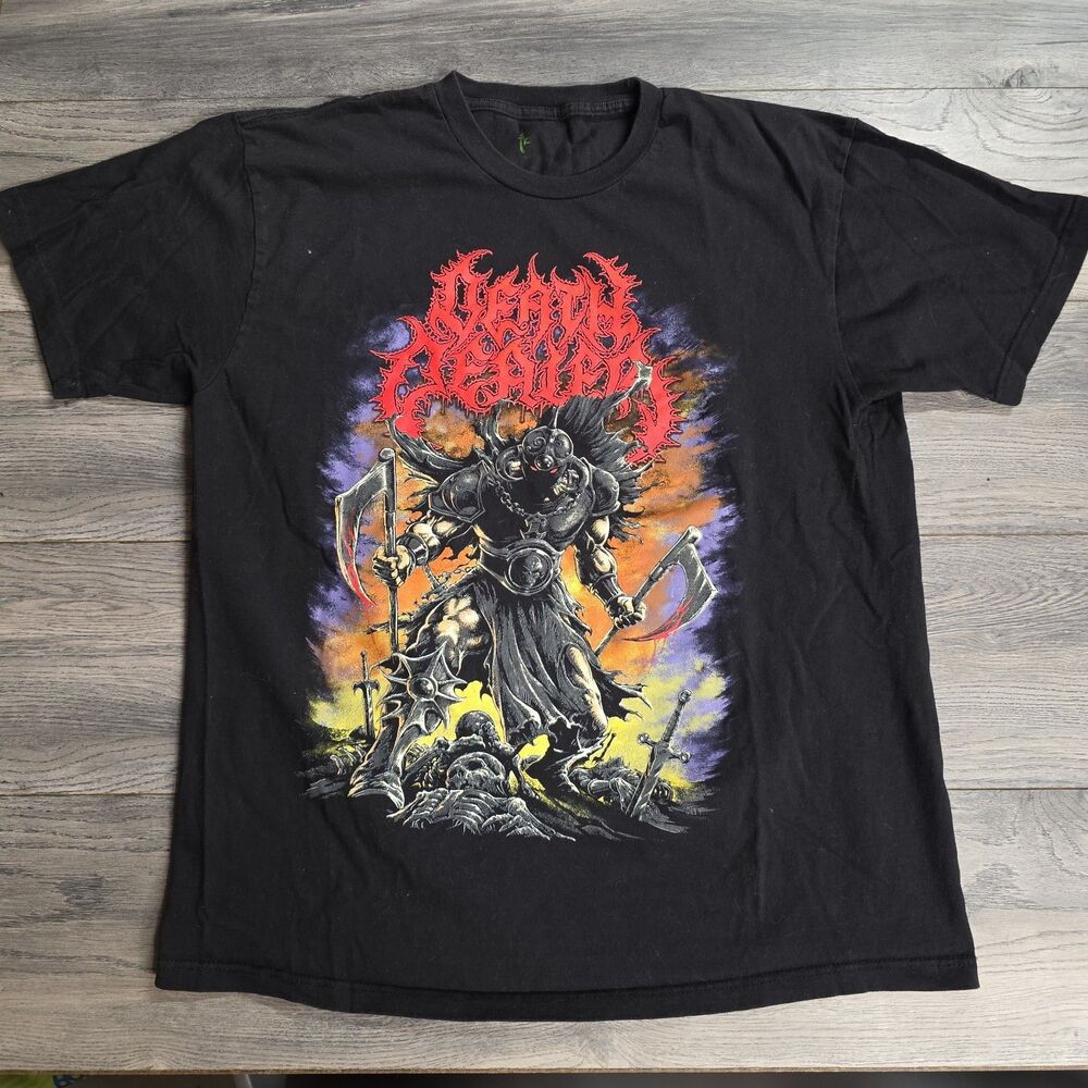 Death Dealer METALCROPOLIS T-Shirt 90s Horror Warrior Men’s XL